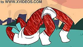 powertrip cartoon with clothes ripped 😈