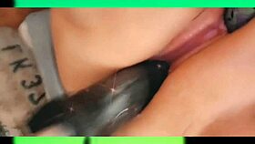 I'm pounding my pierced emo pussy with a machine, cumming hard in pov.