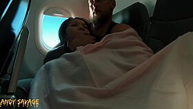 public fingering asian wife on airplane