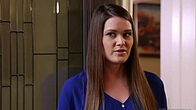 abby cross and ryan ryans as girlfriends, hinting at some licking action