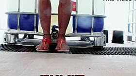 Staci Shows Off Pink Panties in Wet and Wild Fetish Display