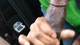 slut sucking my dick outside in public