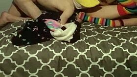 Two cute twinks enjoying bareback anal fun