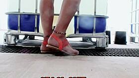 Staci Shows Off Pink Panties in Wet and Wild Fetish Display