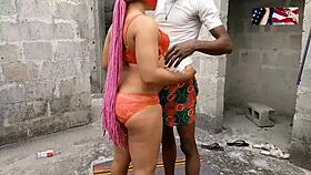 Redhead mature stepmom fucks stranger's big black cock upstairs