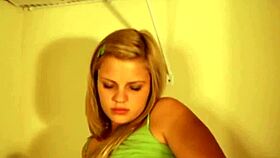 Petite teen becky masturbates in solo scene