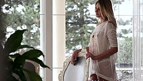 Glamorous babe gets slammed hard in missionary and cowgirl by eager amateur