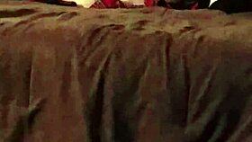 Wife orgasms with 10 inch vibrator in homemade voyeur scene.