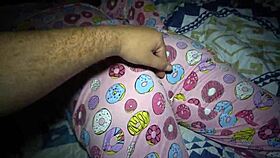 My stepdad deeply fucks me in the bedroom, and I really enjoy his cum inside me