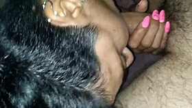 the couple enjoys a delightful oral session