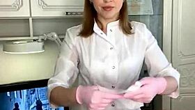 Sugarnadya depilates a strange pierced penis close up