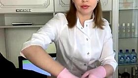 Sugarnadya depilates a strange pierced penis close up