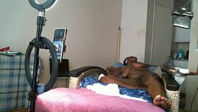 Check out this solo sexy African American milf showing off