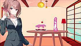 Watch this complete Spanish hentai video of JOI anal with the cock and cake dilemma!