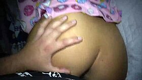 My stepdad deeply fucks me in the bedroom, and I really enjoy his cum inside me