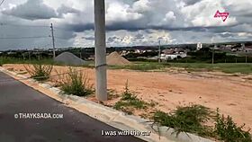 Thay Ksada fucks intensely on the street with passing cars.