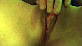 i'm rubbing my wet pussy, feeling so horny and groping myself.