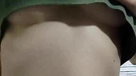 young teen having fun showing off in a homemade video.