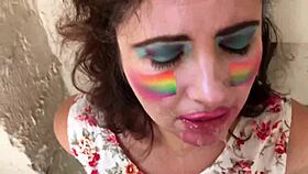 Swallowing Cum and Piss in Toilet Gagging