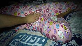 My stepdad deeply fucks me in the bedroom, and I really enjoy his cum inside me