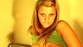 Petite teen becky masturbates in solo scene