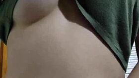 young teen having fun showing off in a homemade video.