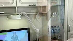 Sugarnadya depilates a strange pierced penis close up