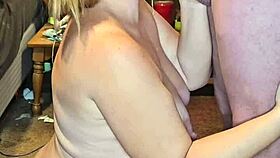 Cumshot dripping on her pregnant milf tits feels so intense