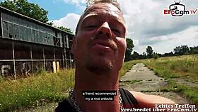 Young gothic TEEN picked up for OUTDOOR erotic DATE without condom.