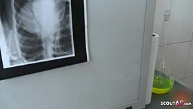 german step mom givin intense handjob in latex gloves to neighbor boy