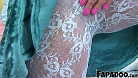 Step sis with big natural tits uses dildo for orgasm