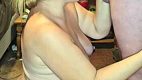 Cumshot dripping on her pregnant milf tits feels so intense