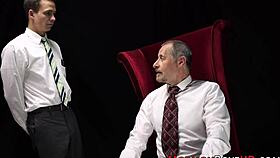 mormon woman in uniform gets her ass spanked and punished with anal finger