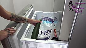 Masturbating with Cucumber! This Slut Loves Solo Play!