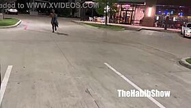 The thick Texas freak's ambitious booty gets wild with a big black cock.