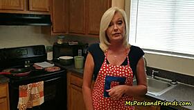 She is one hot cougar in a skirt with pierced nipples