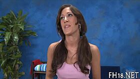 massage turns into intense sex with teasing touches