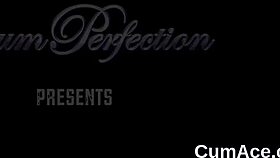 frisky kitten receives facial and gulps spunk in compilation