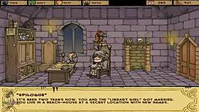 Is this teen 18+ cosplay slave ready for orgasm in ripped clothes?