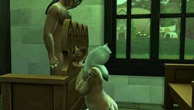 church big tits woman explores her desires.