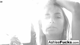 What if Ashlee Graham smoked while masturbating her pussy and ass?