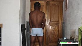 hot ebony handjob with big cock under february sun