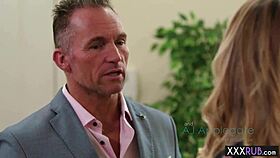 hot milf with big ass massages a perverted lawyer's cock 😏