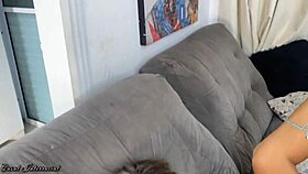 Trans Gostosa Begs for Hot Cum and Cums Together in Anal Assfucking