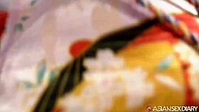 Hot Japanese Babe with Firm Tits and Ass Grinds Pussy Deep