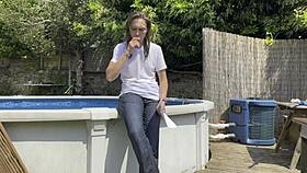 Brunette Undergoes Intense Wetlook Casting Interview