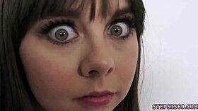 Cute Teen Redhead's First Striptease in Family Competition