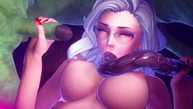 Hard sex with Dr Lily in 4K 60FPS 3D hentai game uncensored ultra settings 😈💦