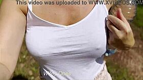 i can’t believe my randy wife dared to go braless flashing in public on a wild exhibitionist walk