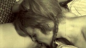 vintage vibes, wanna see retro hairy pussy licking in classic style?